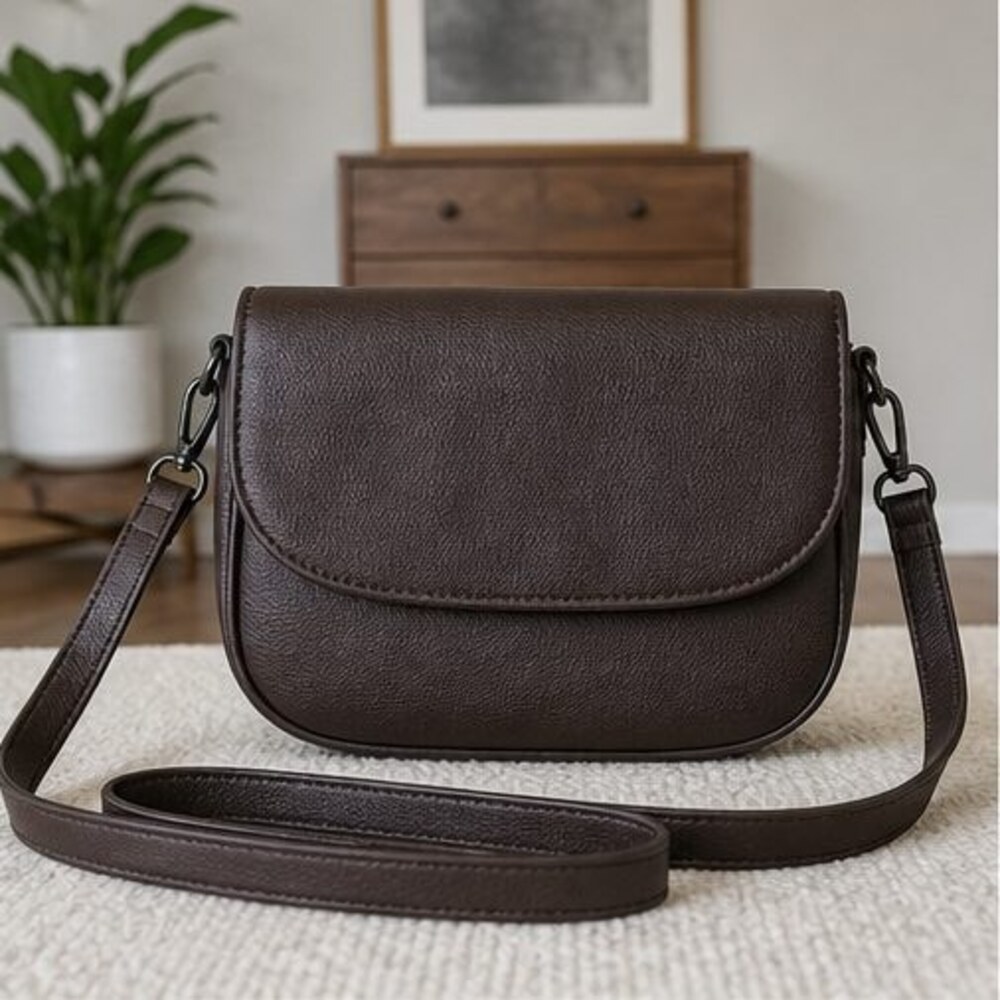 Mauve Zip Crossbody Bag